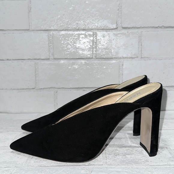 Napoleoni Made in Italy Black Suede Leather Mules - Picture 4 of 9